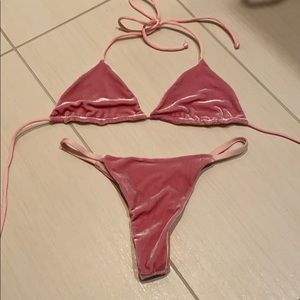 Lali and Layla velvet thong bikini